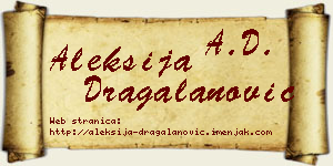 Aleksija Dragalanović vizit kartica